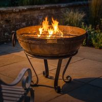 Digital Illustration of the 50cm Iron Kadai Fire Bowl Ignited At Night Digital Illustration of the 50cm Iron Kadai Fire Bowl Ignited At Night