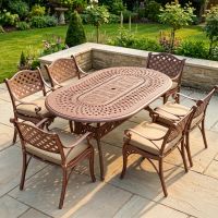The "Siena" 6-Seater Garden Dining Set - Terracotta Digital Illustration The "Siena" 6-Seater Garden Dining Set - Terracotta Digital Illustration