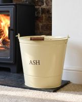 Cream Ash Bucket with Lid Digital Illustration 