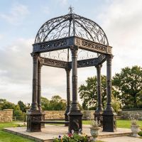 Ornate Wrought Iron "Somerford" Garden Gazebo - Midnight Black Digital Illustration Ornate Wrought Iron "Somerford" Garden Gazebo - Midnight Black Digital Illustration