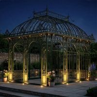 "Hanslow Gardens" Large Outdoor Garden Gazebo Structure Digital Illustration At Night "Hanslow Gardens" Large Outdoor Garden Gazebo Structure Digital Illustration At Night