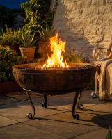 Iron Kadai Fire Bowl - 140cm Digital Illustration At Night Iron Kadai Fire Bowl - 140cm Digital Illustration At Night