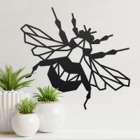 Geometric Iron Bumblebee Wall Art in Situ Geometric Iron Bumblebee Wall Art in Situ