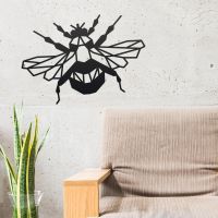 Geometric Iron Bumblebee Wall Art in Situ in a Sitting Room Geometric Iron Bumblebee Wall Art in Situ in a Sitting Room