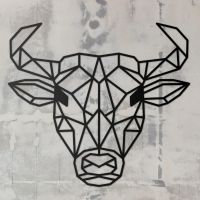 Geometric Bull Wall Art 