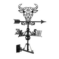 Mounted Geometric Bull Weathervane 