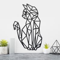 Cat Wall Art in Geometric form 
