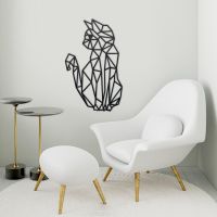 Geometric Wall Art of Cat in full 