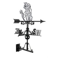 Geometric Cat Weathervane Mounted Geometric Cat Weathervane Mounted