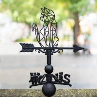 Weathervane with Geometric Cat Topper Weathervane with Geometric Cat Topper