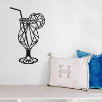 Geometric Steel Cocktail Glass Wall Art in Situ in the Sitting Room Geometric Steel Cocktail Glass Wall Art in Situ in the Sitting Room