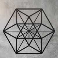 Geometric Cuboctahedron Wall Art in Situ on a Rustic Wall Geometric Cuboctahedron Wall Art in Situ on a Rustic Wall