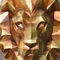 Close-up of the Geometric Lion"s Head 