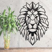 Geometric Lion Steel Wall Art in the Home Geometric Lion Steel Wall Art in the Home