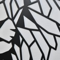 Close-up of the Geometric Design of the Lion Steel Wall Art Close-up of the Geometric Design of the Lion Steel Wall Art