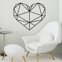 Geometric Love Heart Steel Wall Art