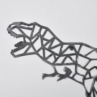 Close-up of the Geometric Design on the T-Rex Wall art