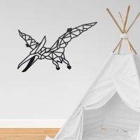 Geometric Iron Pterodactyl Wall Art in Situ in a Children"s Play Room