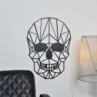 Geometric Skull Wall Art in Situ Geometric Skull Wall Art in Situ