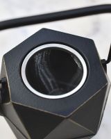 Close up of Geometric Black and Gold Cast Iron Japanese Style Teapot strainer