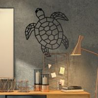 Geometric Sea Turtle Wall Art in Situ 