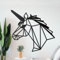 Geometric Unicorn Wall Art in Situ Geometric Unicorn Wall Art in Situ