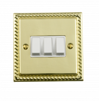 Georgian Rope Border White Treble Switch