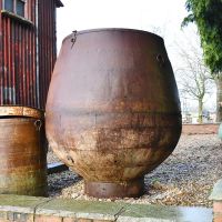 Giant Rustic Planter in Situ in the Garden