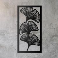 Ginkgo Wall Art on Stone Wall 