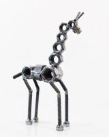 "Hamilton" the Recycled Metal Giraffe Sculpture