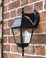 Traditional Black Outdoor Wall Lantern In Situ Traditional Black Outdoor Wall Lantern In Situ