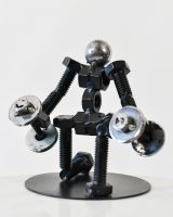 Recycled Metal Weight Training Sculpture