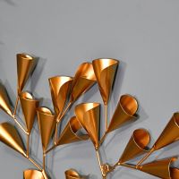 Tree Wall Art With a Gold Cone Tree Design