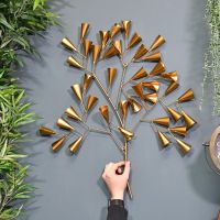 Gold Cone Tree Wall Art to Scale