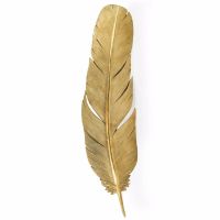 Feather Wall Art in a Gold Finish