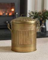 Iron Log Bucket With Lid On Iron Log Bucket With Lid On