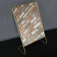 Gold Table Top Mirror in Use
