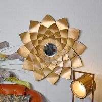 Golden Flower Mirror - 68cm