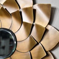 Close-up of the Gold Petals on the Flower Mirror