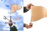 Weathervane - Polished Copper - Golf Tee Flag Weathervane - Polished Copper - Golf Tee Flag