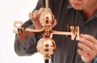 Weathervane - Polished Copper - Golf Tee Flag Weathervane - Polished Copper - Golf Tee Flag