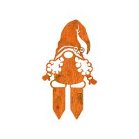 Gonk Gnome With Moustache Silhouette in a Rustic Finish