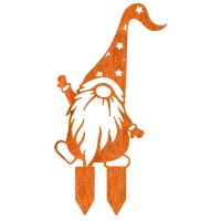 Gonk Gnome With Star Hat Silhouette in a Rustic Finish