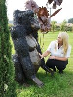 “Lady Thombury” Cross River Gorilla Garden Sculpture “Lady Thombury” Cross River Gorilla Garden Sculpture