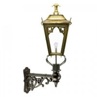 Brass Gothic Style Lantern on a Capella Wall Bracket