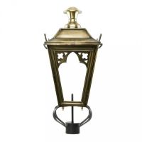 Gothic Style Lantern Finished in Brass Gothic Style Lantern Finished in Brass