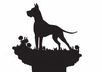 Great Dane Dog Motif On Top of Weathervane