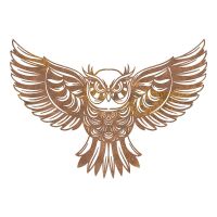 "Great Horned Owl" Wall Art in a Rustic Finish "Great Horned Owl" Wall Art in a Rustic Finish