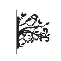 Close-Up of Great Tit on Branches Steel Hanging Basket Bracket Close-Up of Great Tit on Branches Steel Hanging Basket Bracket