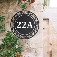 Greek House Number Sign Outside